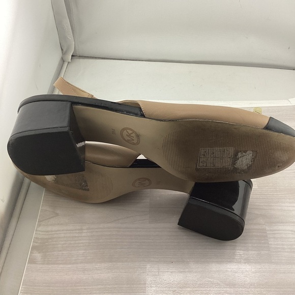 Michael Kors Tan and Black Slingback Heels - Picture 4 of 4